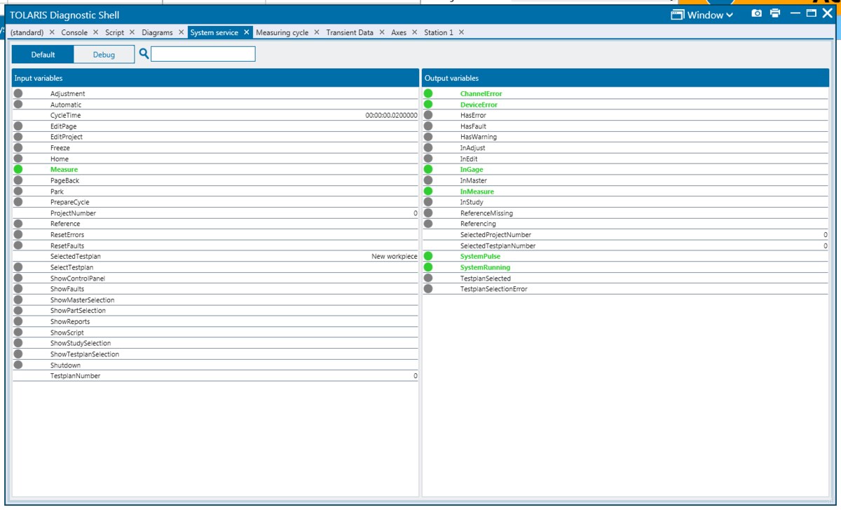 Tolaris - modul de diagnostic pentru input/output